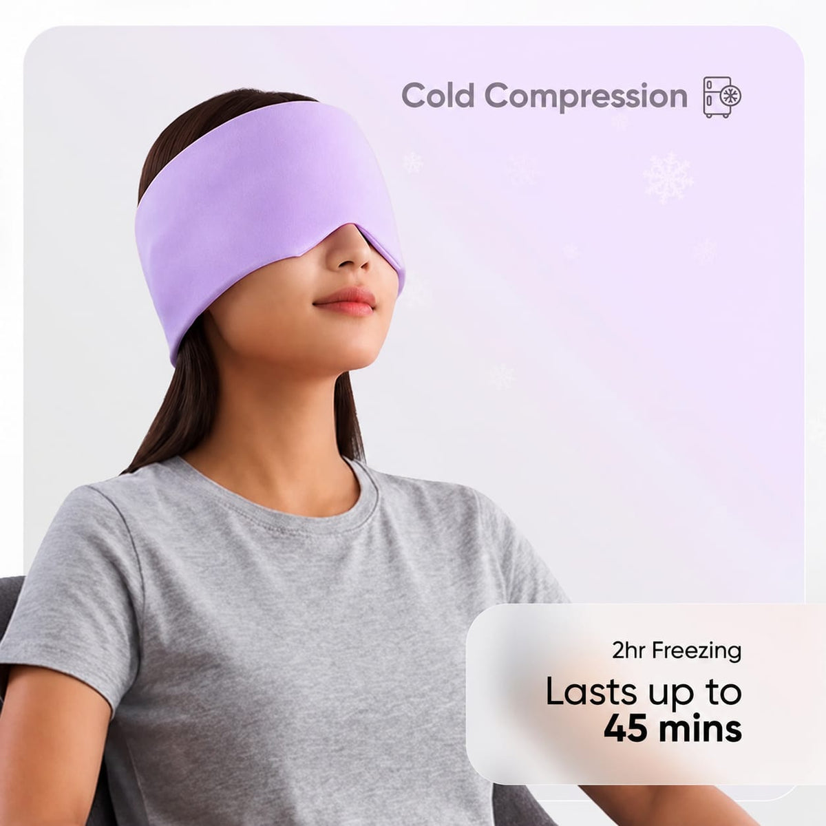 Reusable Stress Pain Reliever - Hot & Cold Therapy Head Wrap for Headache, Tension & Eye Strain